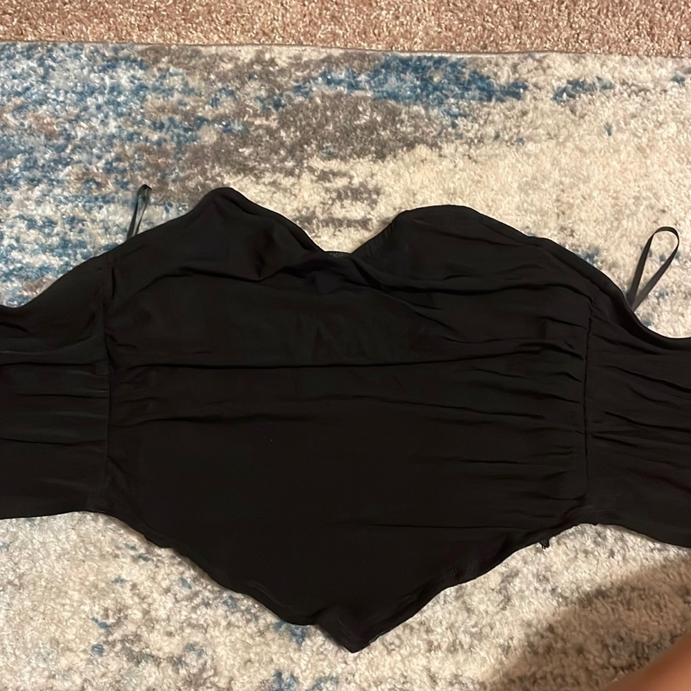 shein size small zip up tube top